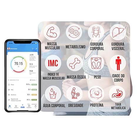 Balança de BioImpedância Inteligente - BRAXFIT BioSync