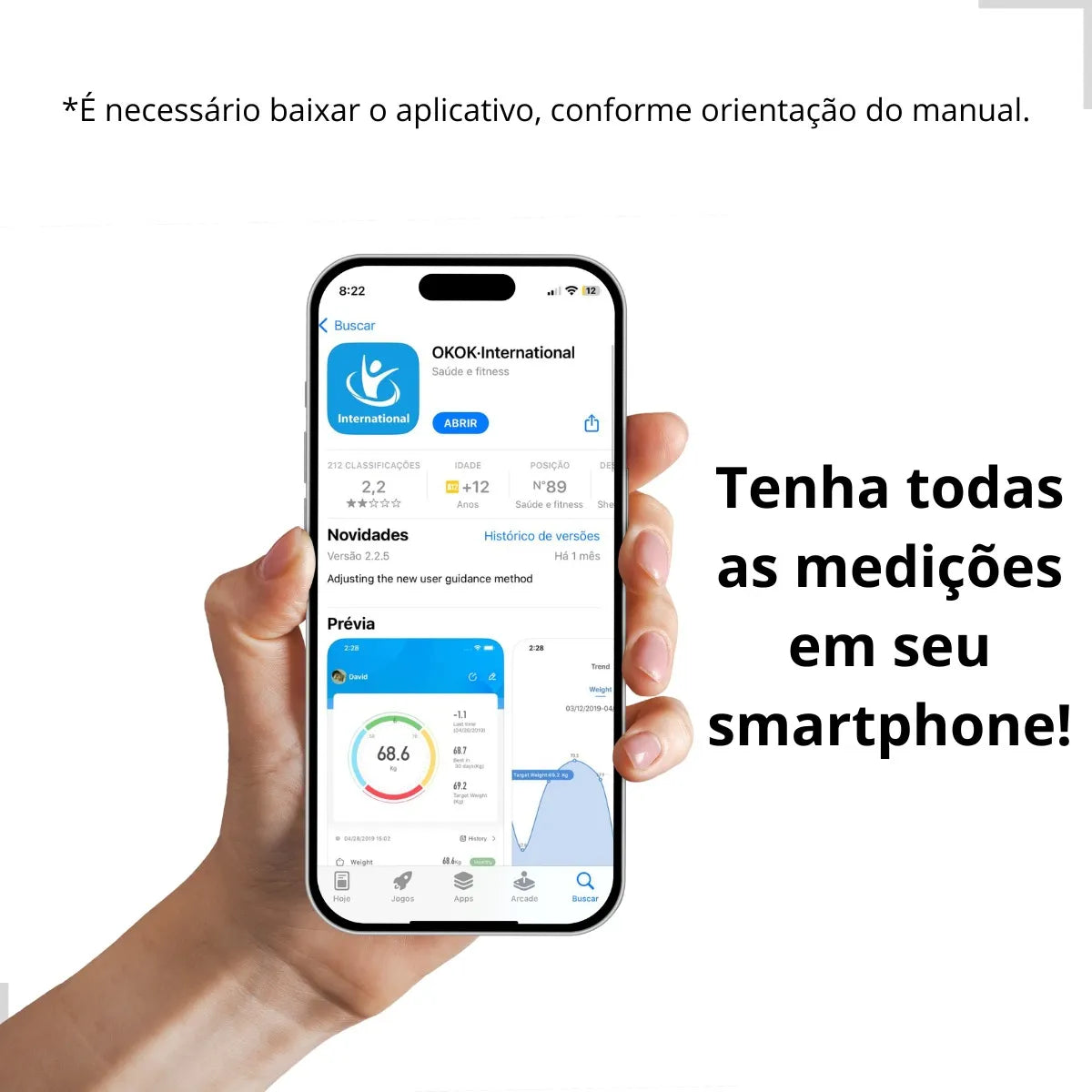 Balança de BioImpedância Inteligente - BRAXFIT BioSync