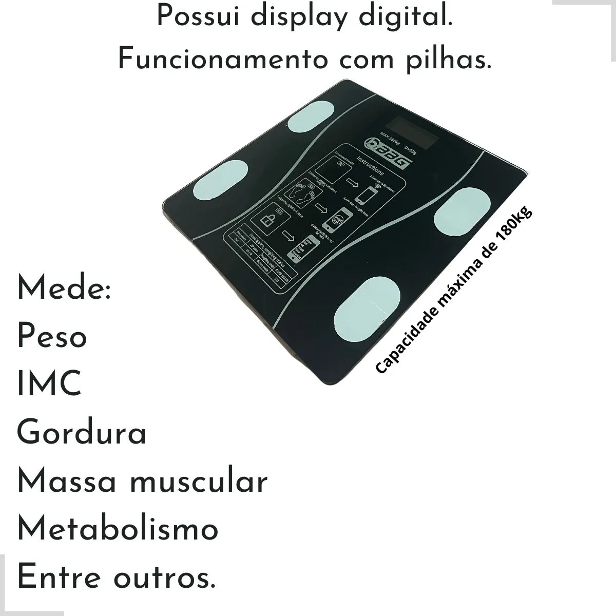 Balança de BioImpedância Inteligente - BRAXFIT BioSync