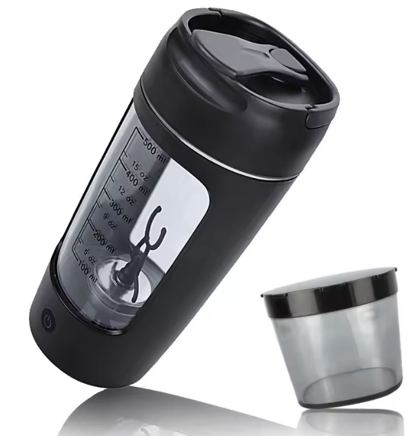 Shaker elétrico portátil de proteína whey de 500 ml com USB