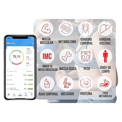 Balança de BioImpedância Inteligente - BRAXFIT BioSync