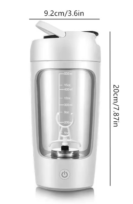 Shaker elétrico portátil de proteína whey de 500 ml com USB